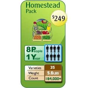  Homestead Pack   Non Hybrid Seeds: Patio, Lawn & Garden