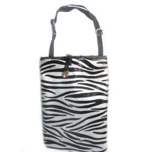  Car Litter Bag*Silver Zebra*with 50 Biodegradable Plastic Bags 