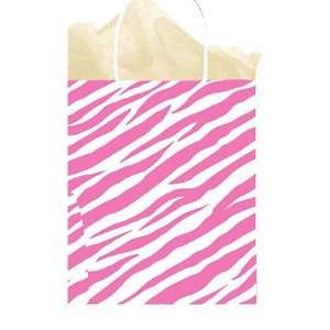  Pink Zebra Gift Wrap Bags  4pack