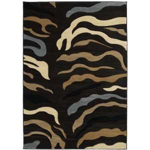   Modern Area Rugs Carpet Zebra Print Chocolate 5x8: Furniture & Decor