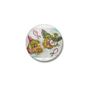  Awareness Wings Breast cancer Mini Button by CafePress 