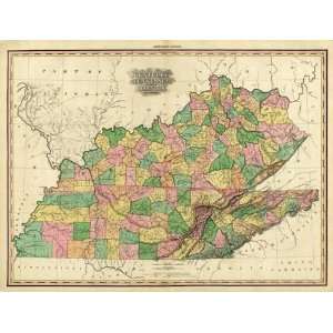   Kentucky, Tennessee and part of Illinois, 1823 Arts, Crafts & Sewing