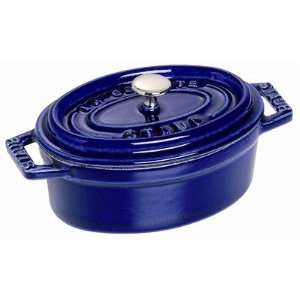  Mini Oval 0.25 qt. Cocotte in Dark Blue: Kitchen & Dining