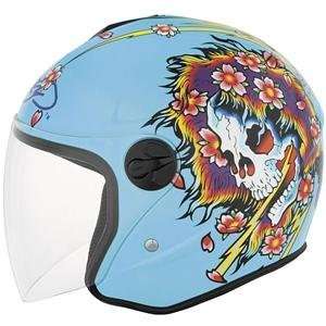   KBC Ed Hardy Beautiful Ghost OFS Helmet   X Large/Blue: Automotive