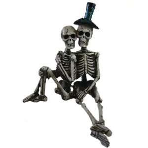  Ganz Skeleton Figurine   Ganz Poseable Leg Skeleton Couple 