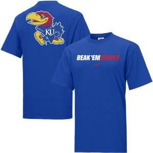   Kansas Jayhawks Royal Blue Rush the Field T shirt: Sports & Outdoors