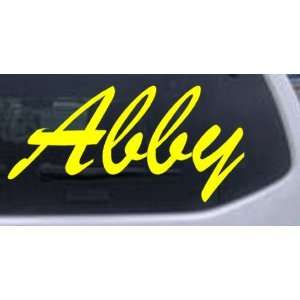  Yellow 16in X 8.0in    Abby Car Window Wall Laptop Decal 