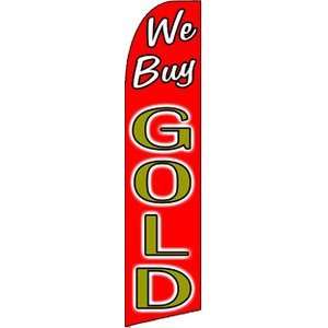   Ad Banner Flutter Flag 16 Complete Kit, We Buy Gold: Office Products
