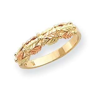    10k Tri color Black Hills Gold Ladies Petite Band Ring: Jewelry