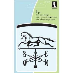  Inkadinkado Horse Weathervane Clear Stamp: Arts, Crafts 