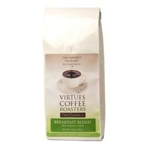  Virtues Coffee Roasters Breakfast Blend Ground Coffee 1lb 