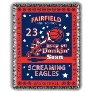  Dunkin Personalized Basketball Afghan
