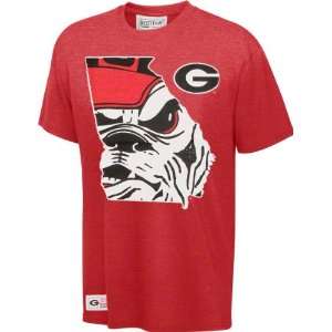   Georgia Bulldogs Red Inner State Heathered T Shirt: Sports & Outdoors
