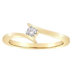  14k Yellow Gold Diamond Promise Ring (1/10 cttw, H I Color 