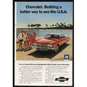   1972 Chevy Impala Miami Florida Beach Print Ad (10427): Home & Kitchen