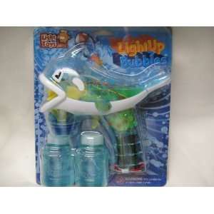  Light up Dolphin Bubble Gun Light with 2 Bottles of 