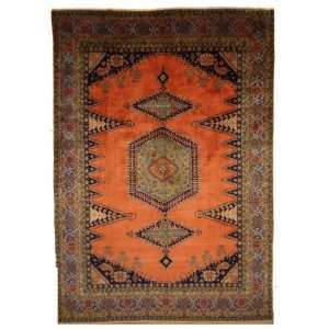  103 x 148 Red Persian Hand Knotted Wool Viss Rug Furniture & Decor