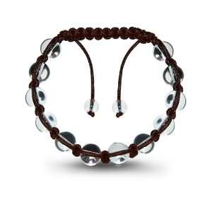  8mm Crystal (Brown String) Hand Made Bracelet Jewelry