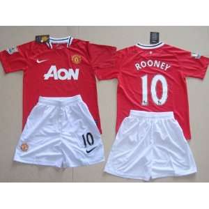 Rooney Manchester United Home Jersey and Short 11/12 For kids 12 and 
