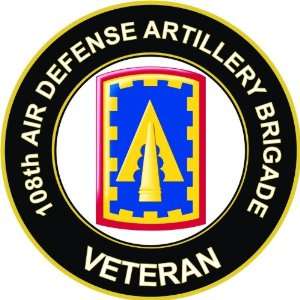  US Army Veteran 108th Air Defense Artillery Brigade Decal 
