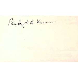  Burleigh Grimes Autographed 3x5 Card: Everything Else