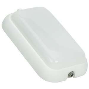  White 12 Volt RV/ Marine Single Light with Power Port 