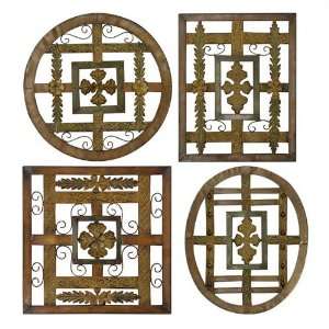   , SET/4 Traditional Metal Wall Art 13310 By Uttermost: Home & Kitchen