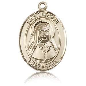  14kt Yellow Gold 1in St Louise de Marillac Medal Jewelry