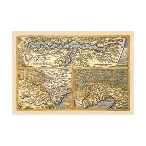  Maps of Rome 12x18 Giclee on canvas
