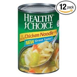 Healthy Choice Chicken Noodle Soup, 15 Ounce Cans (Pack of 12)