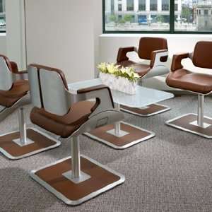  Kimball Silver Contemporary Lounge Lobby Reception Chair 