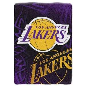  Los Angeles Lakers Royal Plush 60x80 inch Blanket: Home 