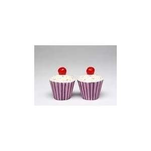   Cupcake w/Cherry Salt & Pepper Shaker Social High Social by Babs