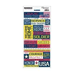   Stickers 4.5X10.25 Sheet   Marines Quote Marines Quote