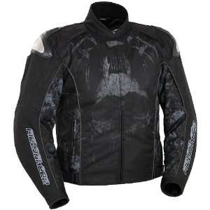 Fieldsheer Skull Mens Textile Street Racing Motorcycle Jacket   Black 