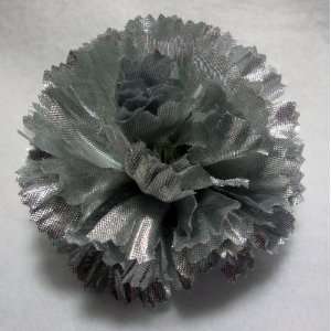  NEW Silver Carnation Hair Flower, Limited. Beauty