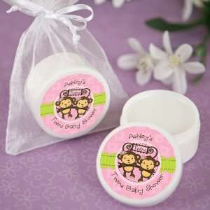   Monkey Girls   Personalized Lip Balm Baby Shower Favors: Toys & Games