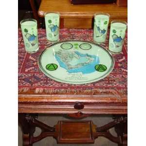  Aramco 3 Dimensional Glass Tray Beverage Set