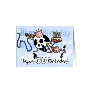  Bungee Cow Birthday   30 years old Card Toys & Games