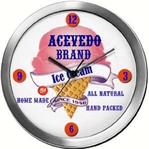  ACEVEDO 14 Inch Ice Cream Metal Clock Quartz Movement 