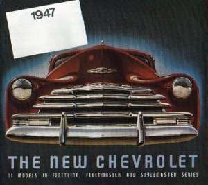 CHEVROLET 1947 Sales Brochure 47 Chevy  