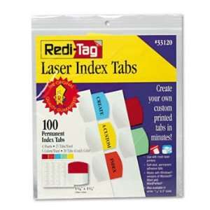  Redi Tag 33120   Laser Printable Index Tabs, 1 1/8 Inch 