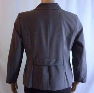 Rafaella Dark Gray Charcoal Textured Blazer Jacket Women Plus Size 16W 
