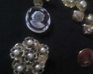    Lot, Earrings, brooch,necklace,trifari,rhinestone clusters  