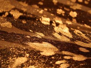 Brazilian Cowhide  Devore Zebra Brown With Gold Metallic  CHDVZBRG03