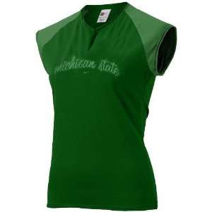  Nike Michigan State Spartans Green Honored Deacon Raglan T 