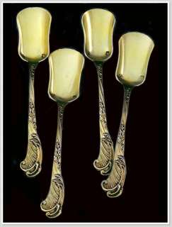 ODIOT Gustave : 12 Vermeil Sterling Silver Ice Cream Spoons  