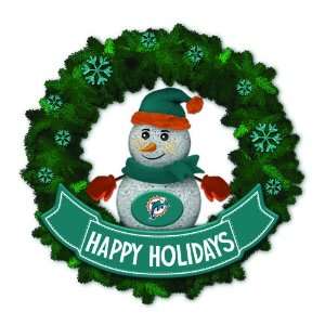  15 NFL Miami Dolphins Lighted Snowman Artificial 