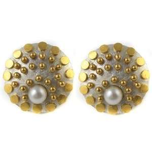   Rasvihar 18k Gold, Silver and Pearl Earring 3_3761: Jewelry