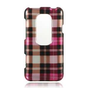  HTC EVO 3D Graphic Case   Hot Pink Checker (Free 